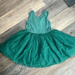Green Sleeveless Tulle Dress